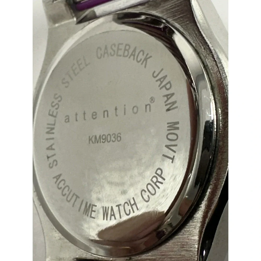 Attention Accutime KM9036 New Battery Ladies Watch 41MM 7.25
